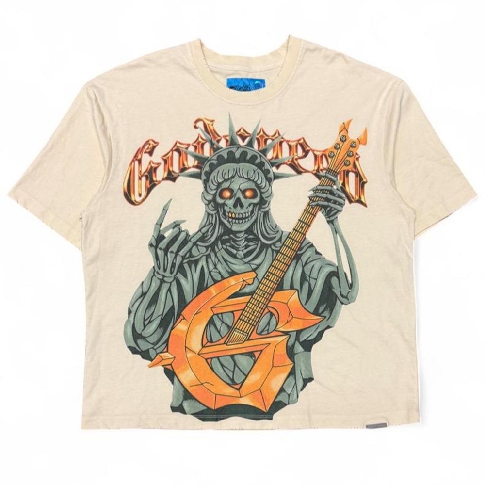 God Speed Statue of Liberty Streetwear Shirt  Sz Medium
